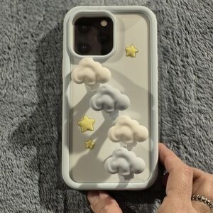 NWT Cloud and Star Silicone Ring Phone Case for iPhone